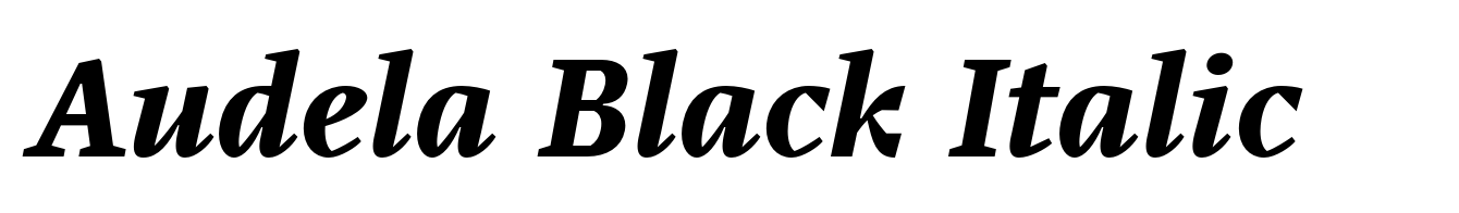 Audela Black Italic